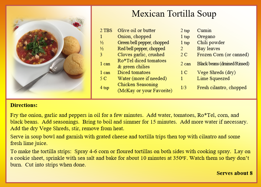 Vege Mexican Tortilla Soup