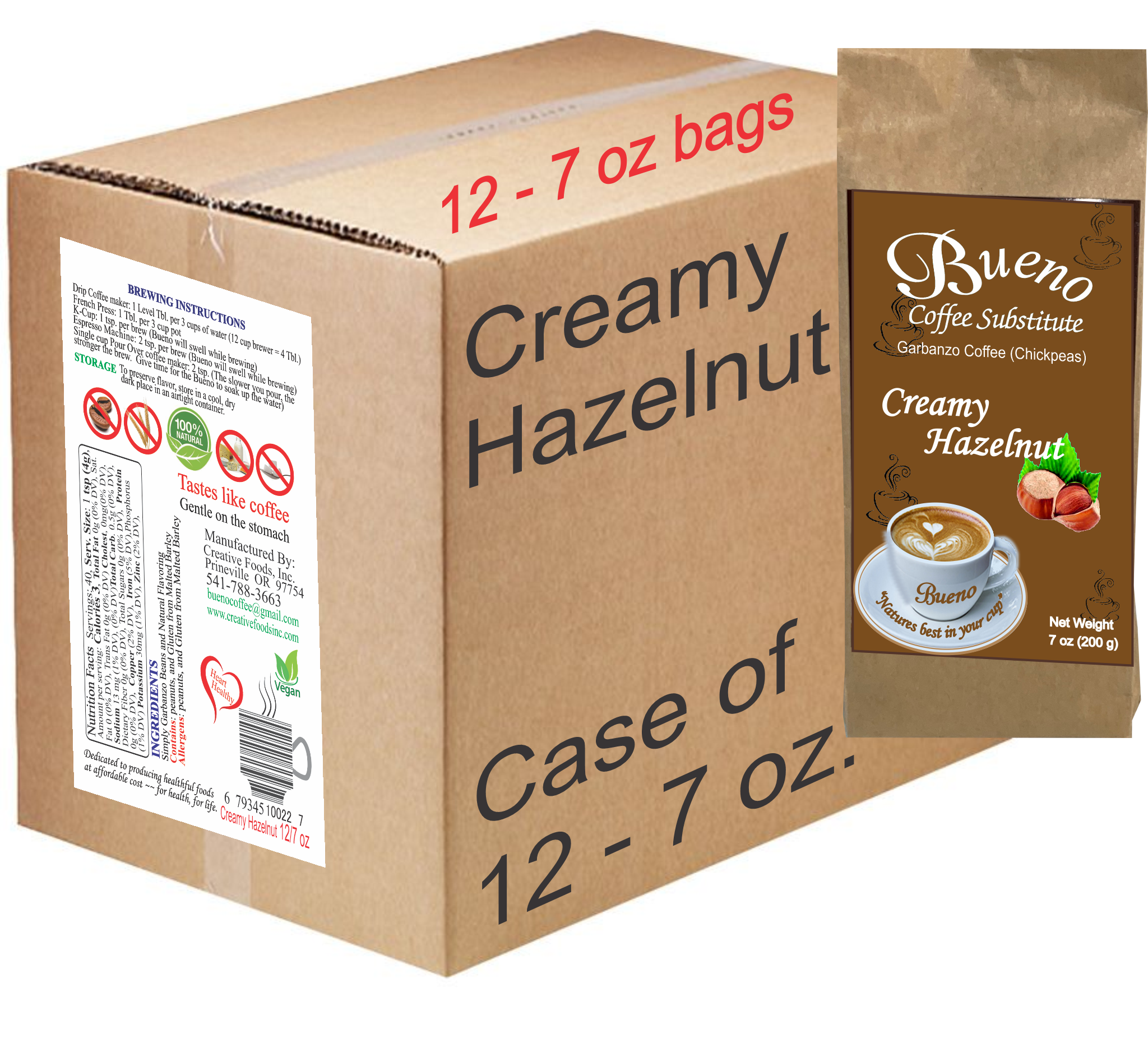 Creamy Hazelnut - case of 12 - 7 ounce packages Creamy Hazelnut - case of 12 - 7 ounce packages