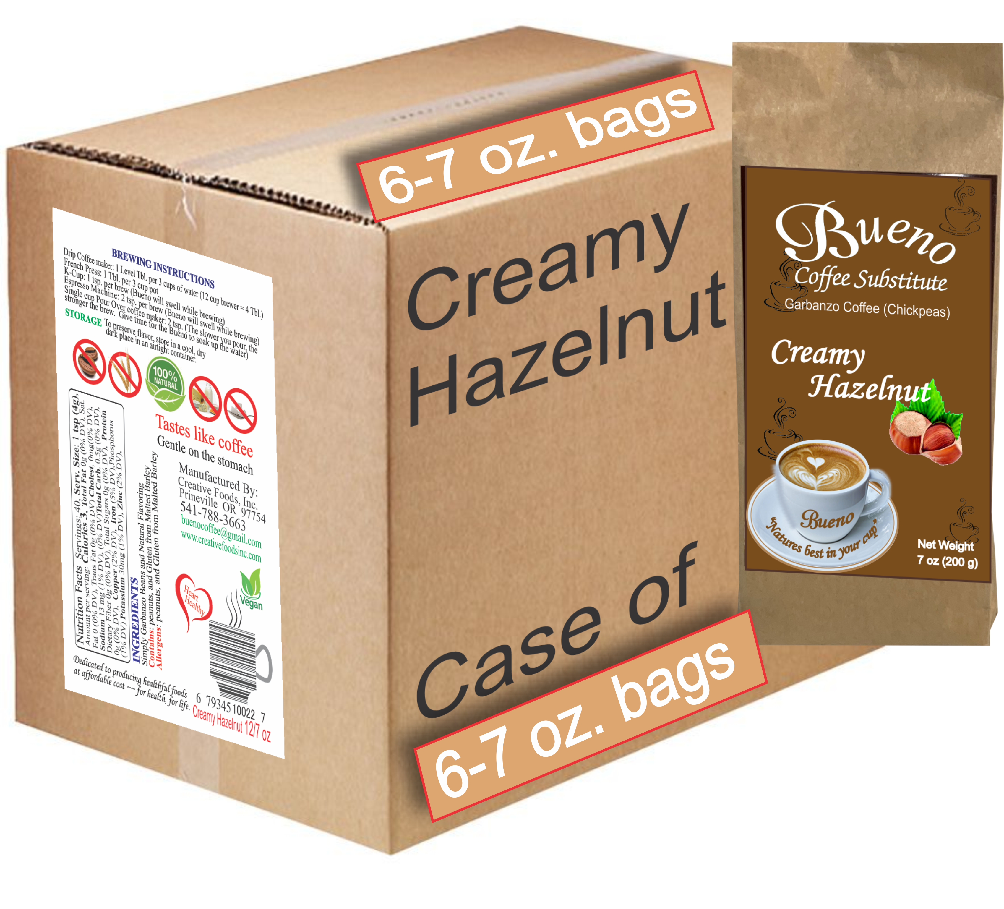 Creamy Hazelnut 6-7 ounce packages