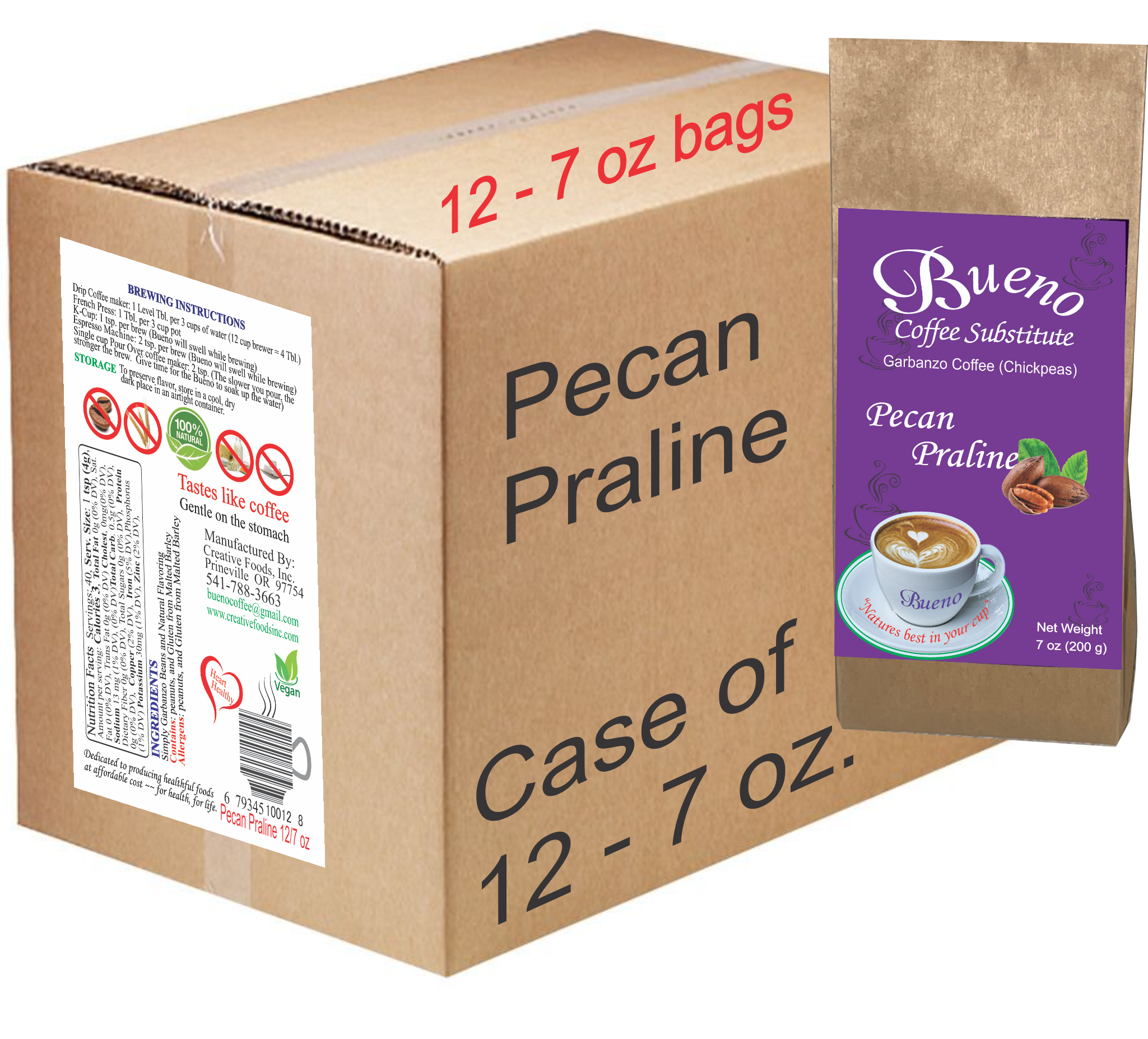 Pecan Praline - case of 12 - 7 ounce packages Pecan Praline - case of 12 - 7 ounce packages
