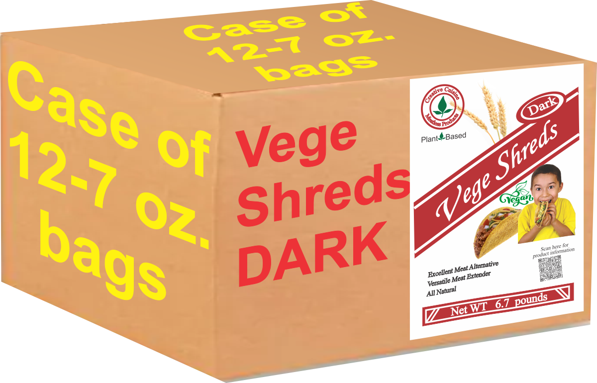 Vege Shreds DARK CASE of 12 - 7 ounce bag