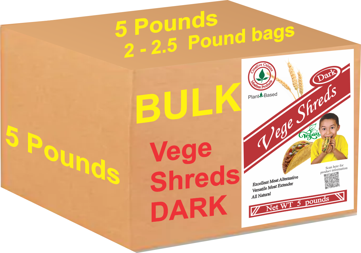 Vege Shreds DARK - 5 pound package