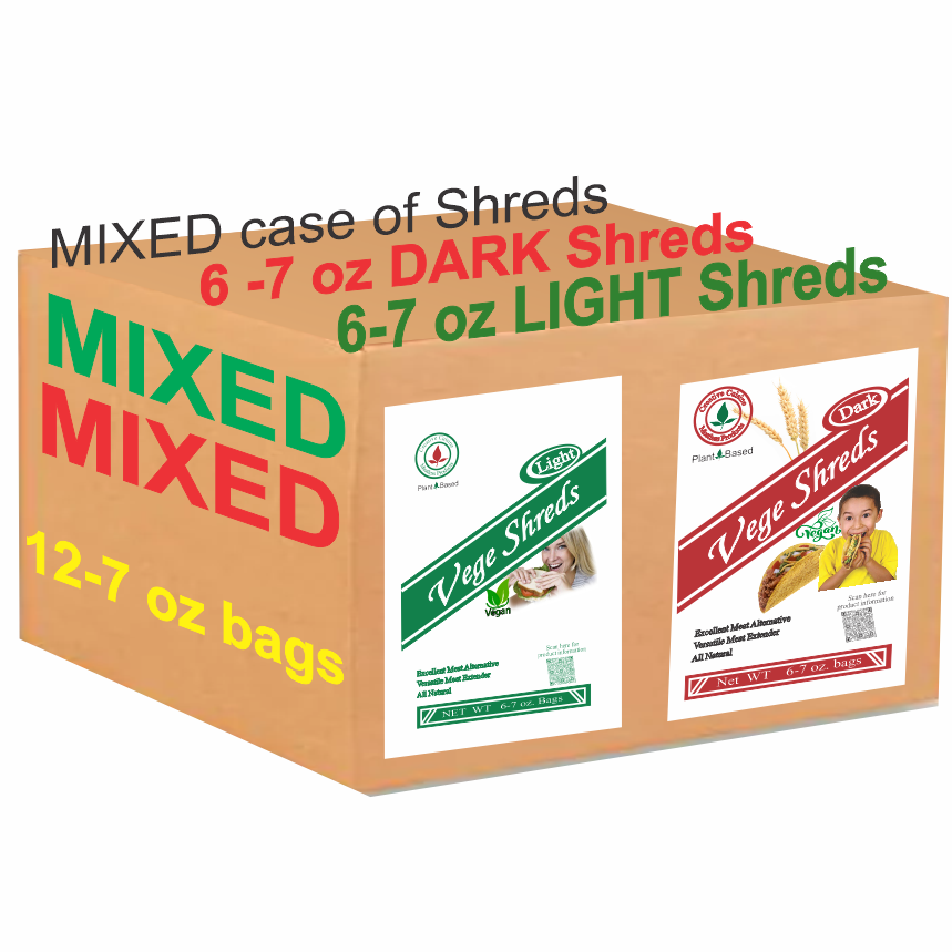 Vege Shreds - Mixed Case of 12-7 oz packages Vege Shreds - Mixed Case of 12-7 oz packages