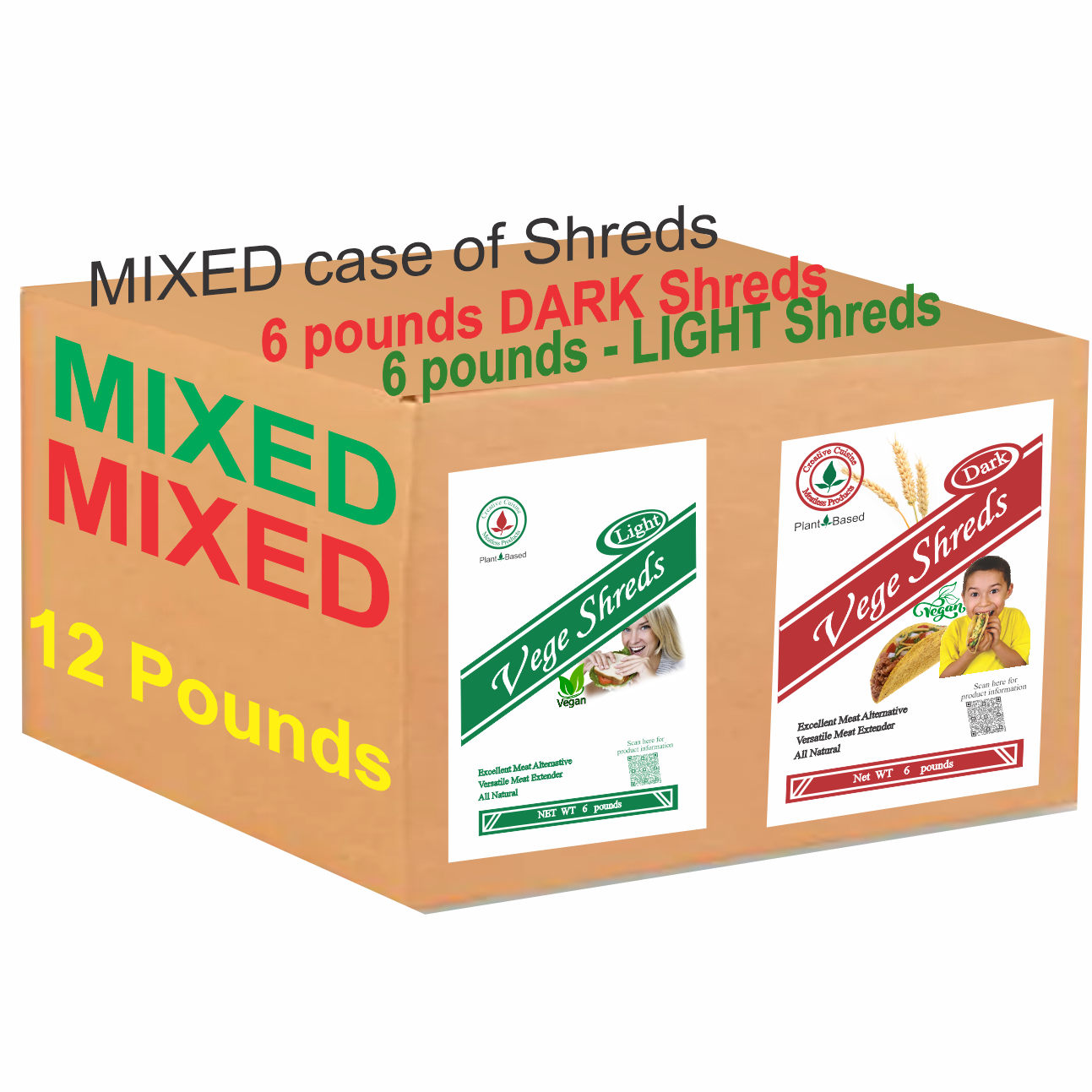 Vege Shreds Mixed BULK 12 pounds Vege Shreds Mixed BULK 12 pounds